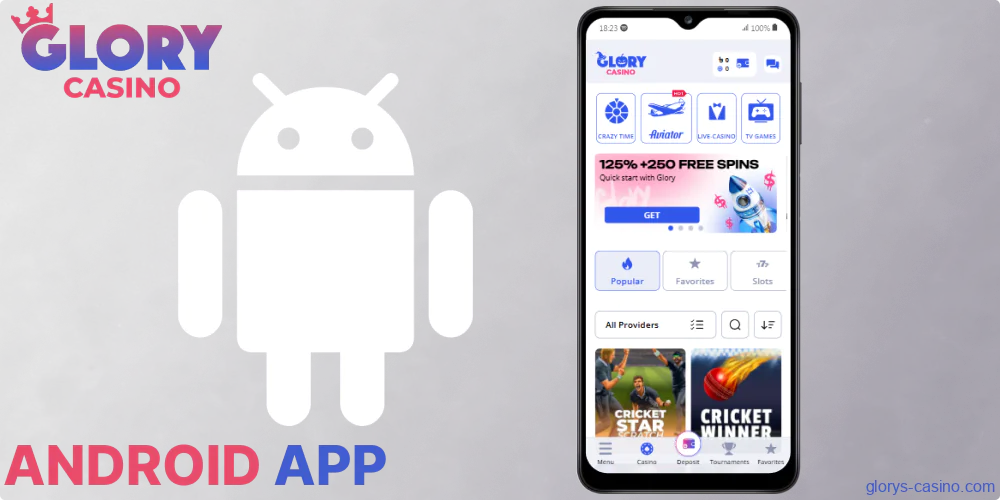 Glory Casino গৌরব ক্যাসিনো app available for Android devices