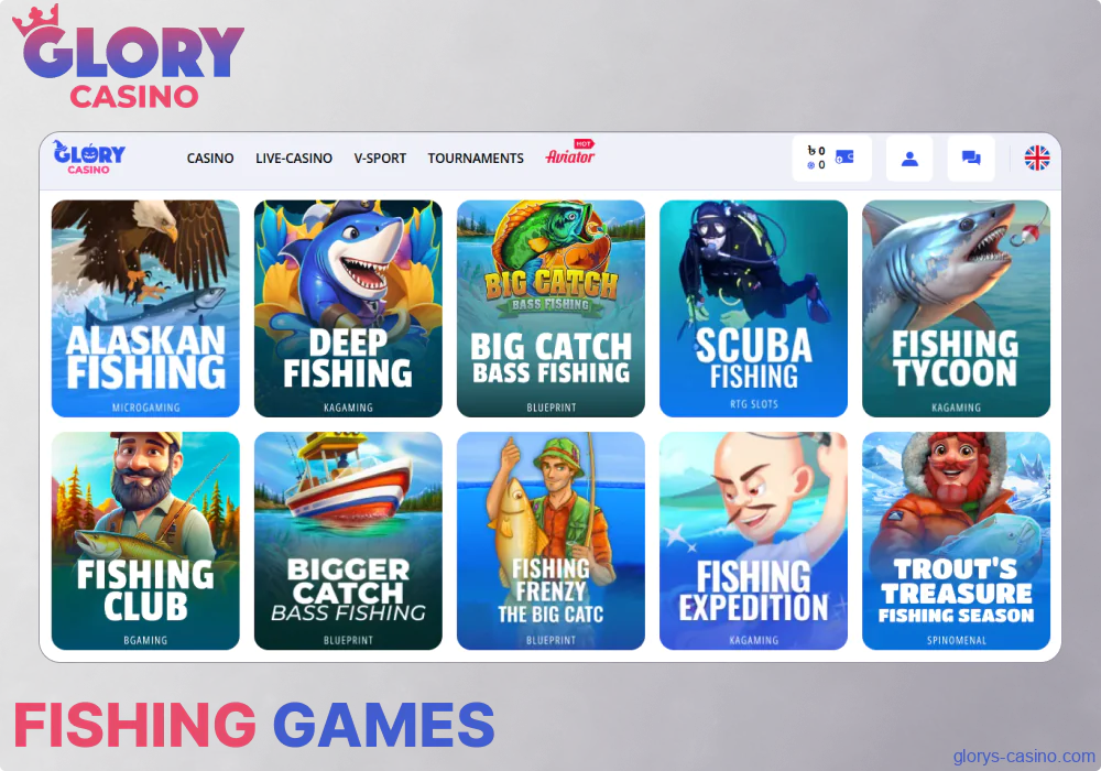 Fishing games available in Glory Casino গৌরব ক্যাসিনো Bangladesh
